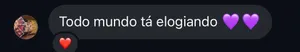 Mensagem de cliente satisfeita com o trabalho da Ariel 4