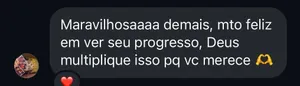 Mensagem de cliente satisfeita com o trabalho da Ariel 6