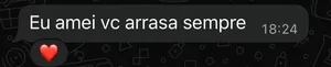 Mensagem de cliente satisfeita com o trabalho da Ariel 10