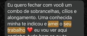 Mensagem de cliente satisfeita com o trabalho da Ariel 14